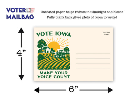 Iowa Voter Postcards - Blank 4x6 Voter Postcards