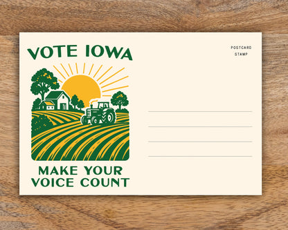 Iowa Voter Postcards - Blank 4x6 Voter Postcards
