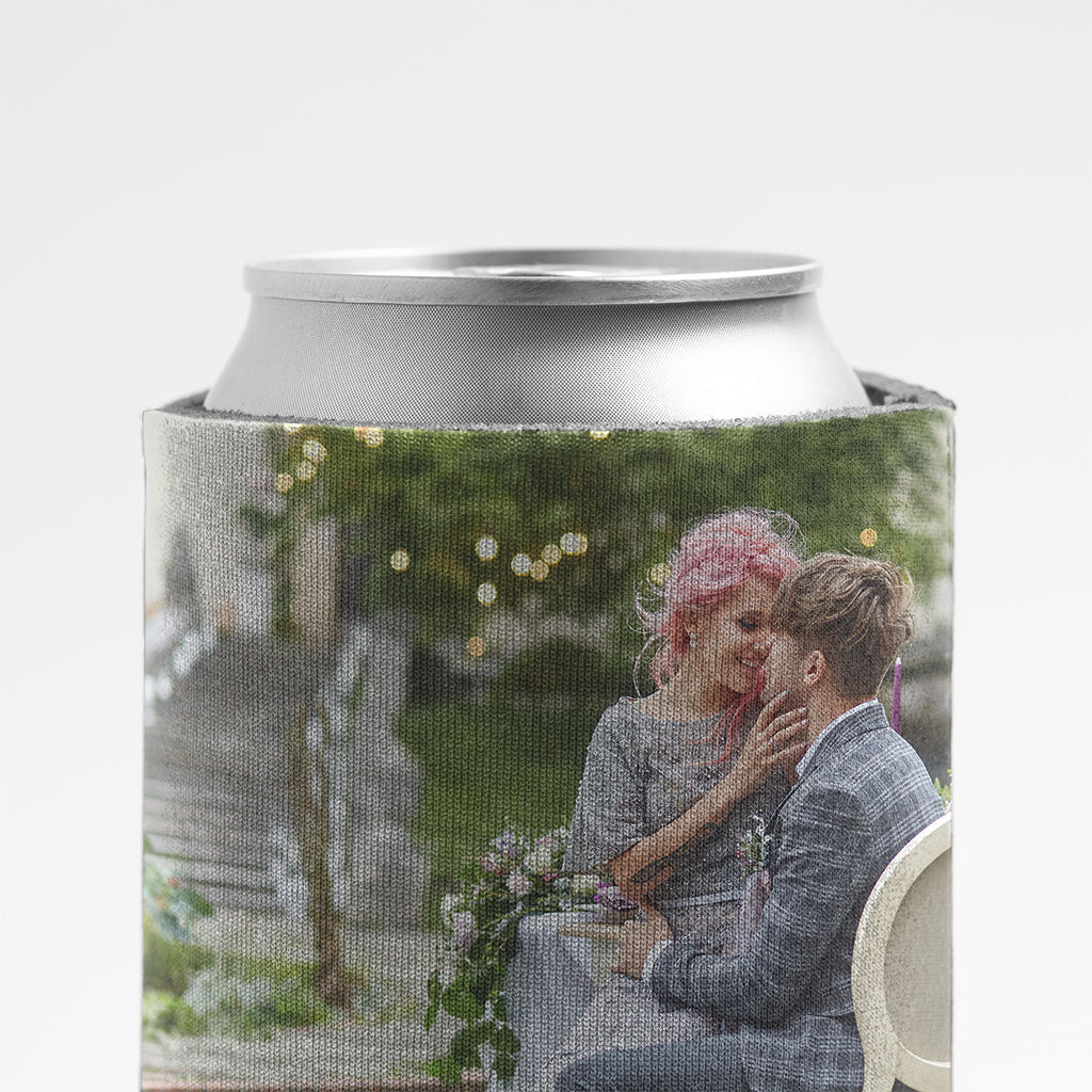 Custom Photo Wedding Can Coolers