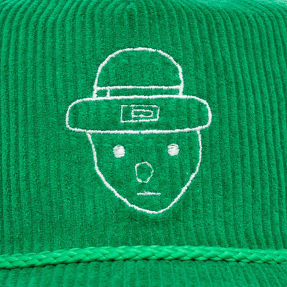 Amateur Leprechaun Sketch - Jade Green Corduroy Hat