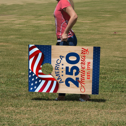 America 250th Anniversary Cornhole Set - 4th of July Bagtoss Game