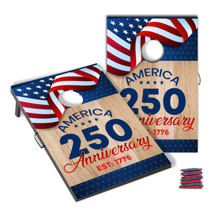 America 250th Anniversary Cornhole Set - 4th of July Bagtoss Game