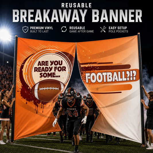 Are You Ready for Some Football? Orange Breakaway Banner
