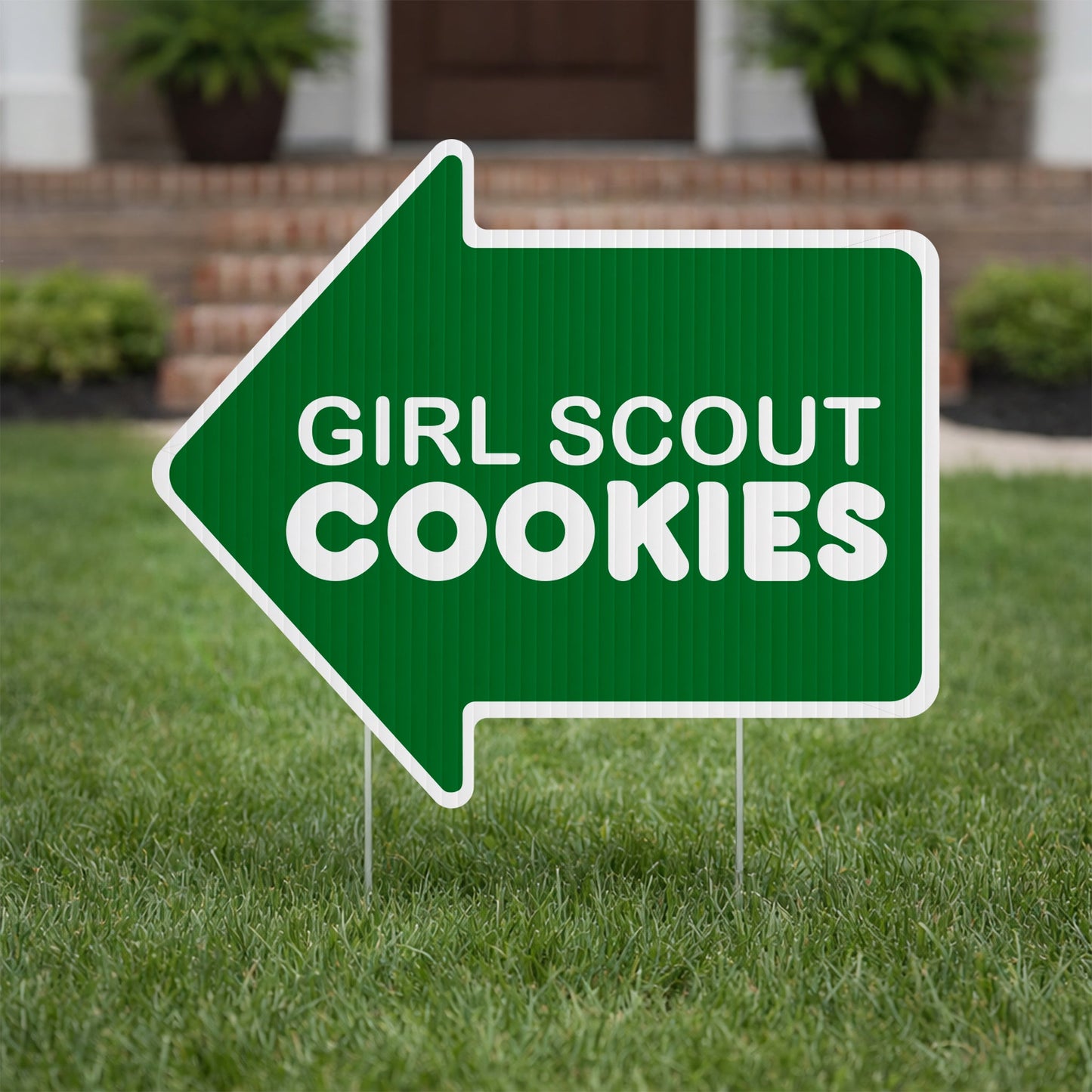 Arrow Shaped Girl Scout Cookie Sign