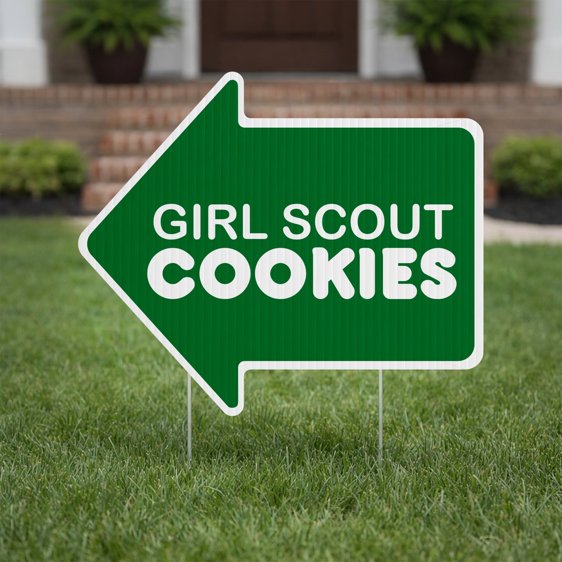Arrow Shaped Girl Scout Cookie Sign