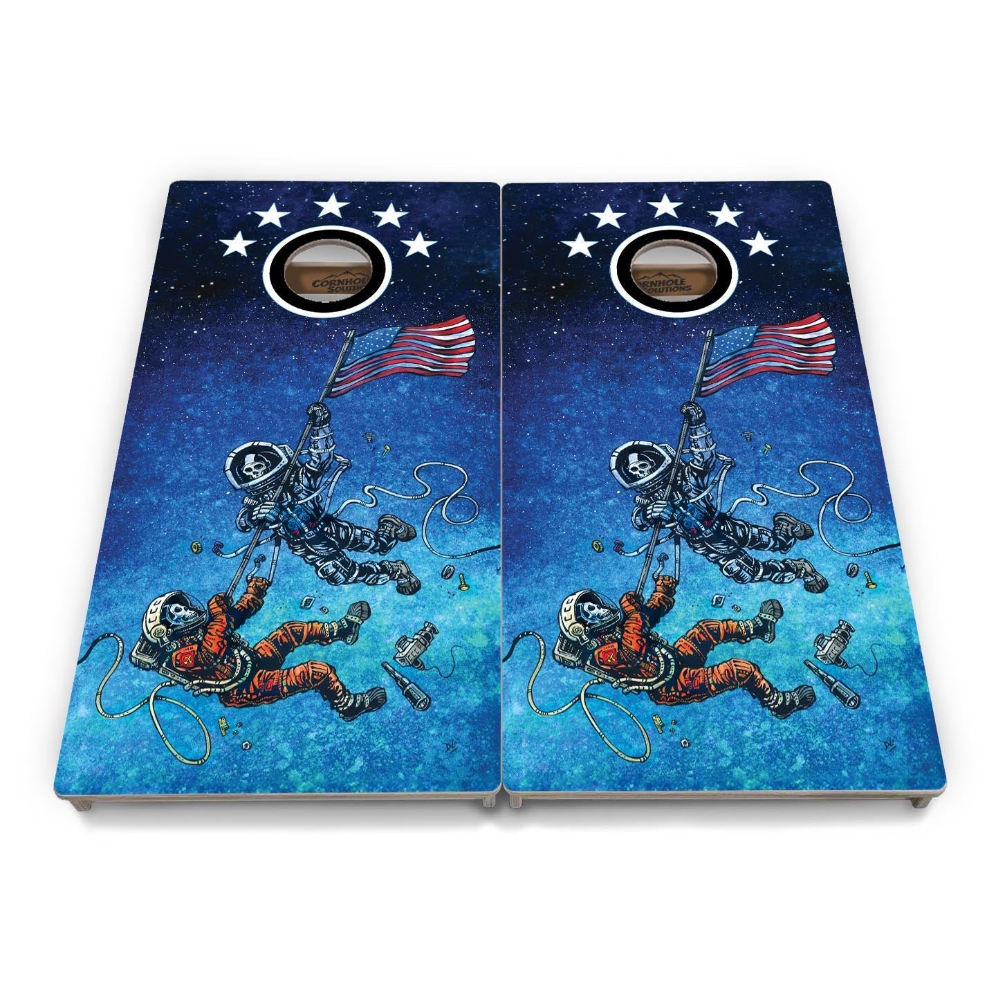 Artist Series Cornhole Boards - Professional Tournament Series - Space Race