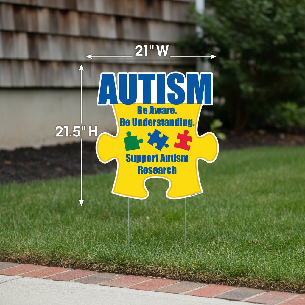 ❤️よっぴ様確認用❤️☘️aiiKEN73*Garden☘️AG20260606 Autism Awareness Yard Sign Puzzle Piece 21