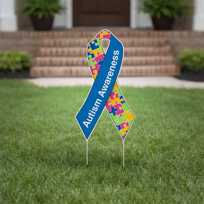 Autism Awareness Ribbon Small Yard Sign