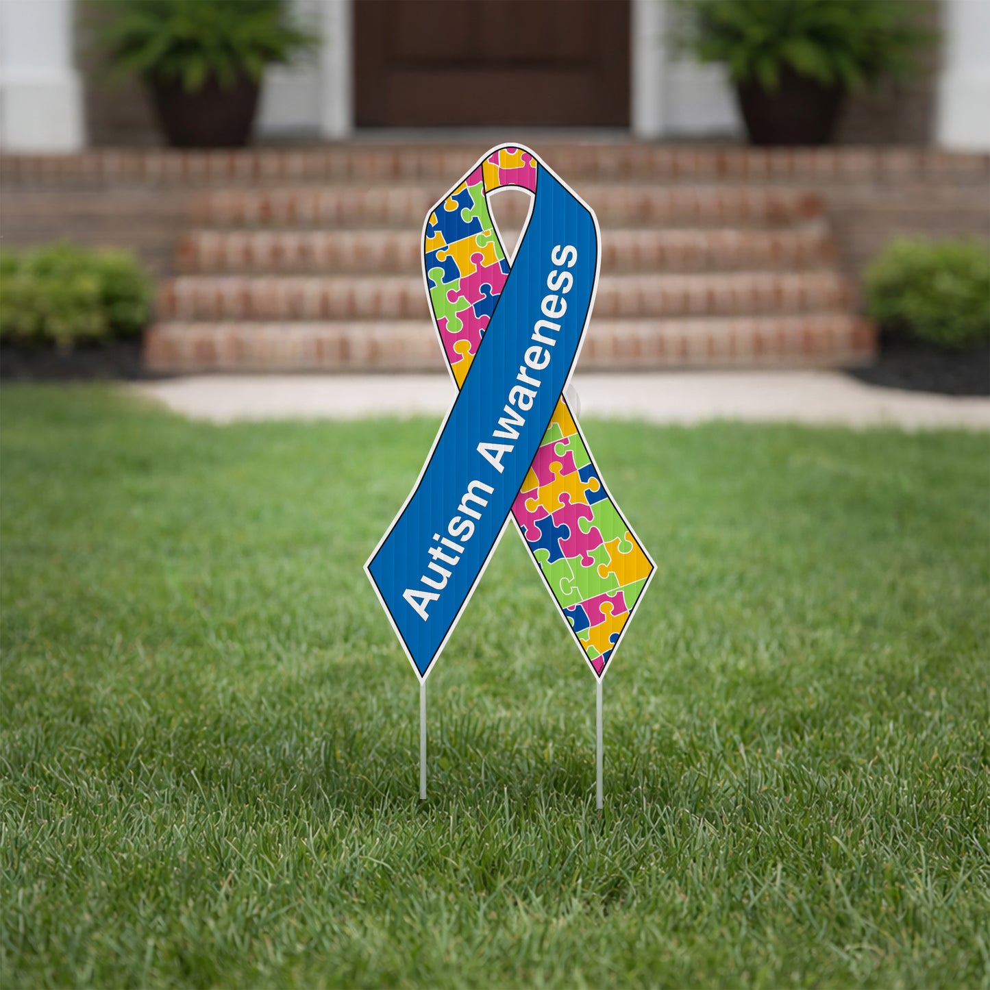 Autism Awareness Ribbon Small Yard Sign