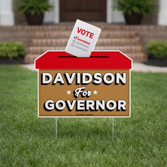 Ballot Box 24" Shaped Political Yard Sign