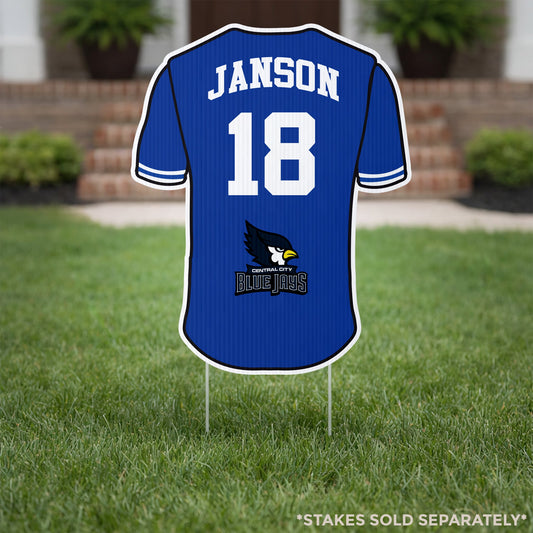 Baseball Jersey Yard Signs - One Sided