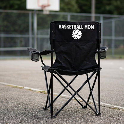 Basketball Mom Black Folding Camping Chair