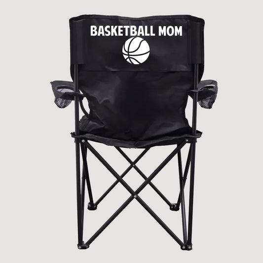 Basketball Mom Black Folding Camping Chair