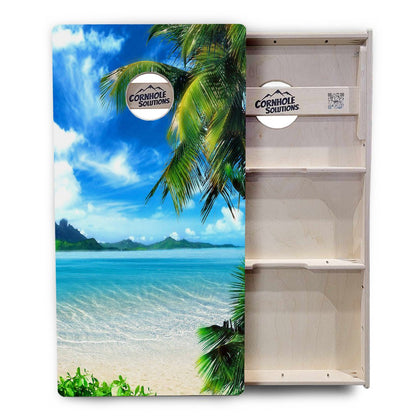 Beach Mountain Scene Cornhole Boards - Professional Tournament Series