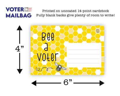 Bee A Voter – Blank 4x6 Voter Postcards