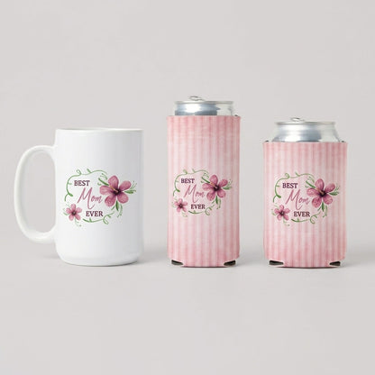 Best Mom Ever Coffee Mug & Can Cooler Gift Set