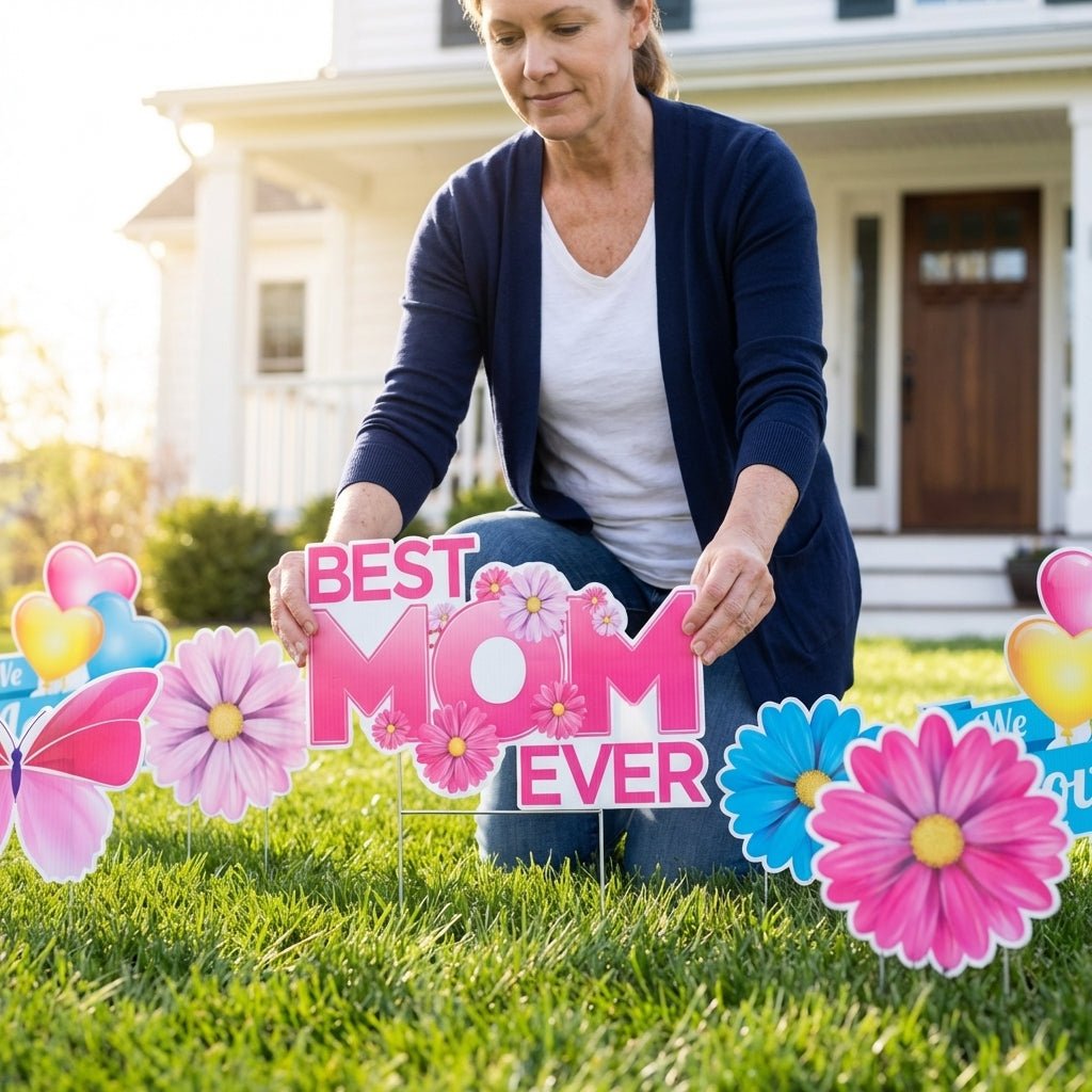 Best Mom Ever Mother's Day Yard Decoration 13 pc Set