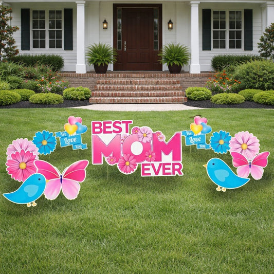 Best Mom Ever Mother's Day Yard Decoration 13 pc Set