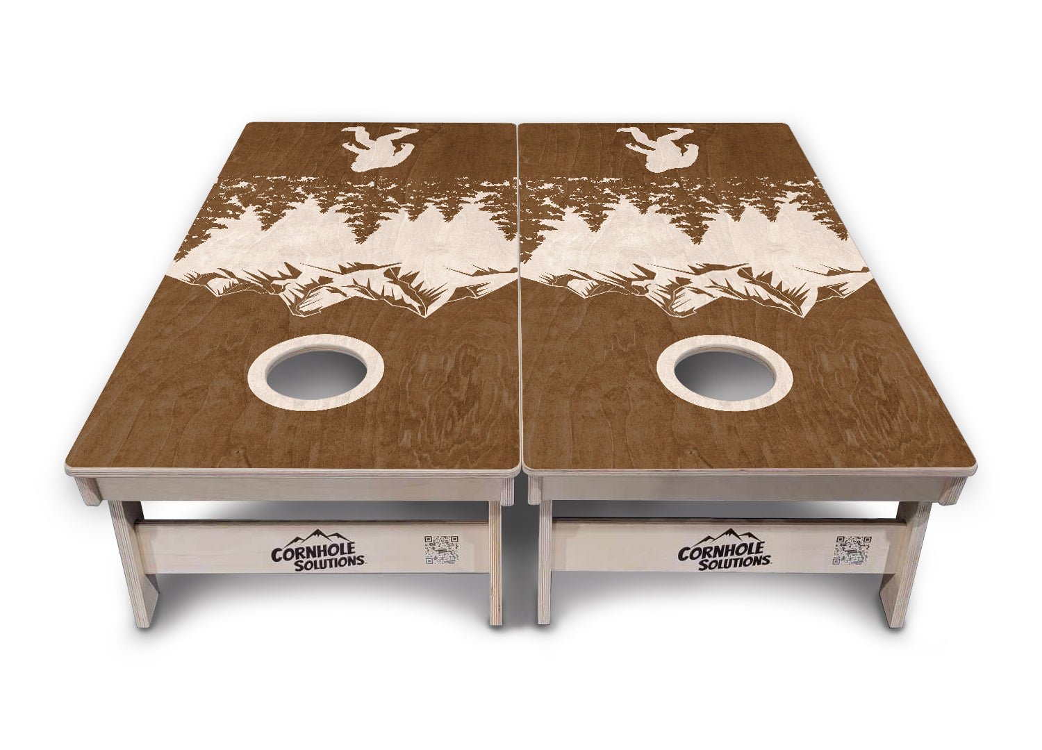 Bigfoot Mtn Scene Cornhole Boards - Professional Tournament Series