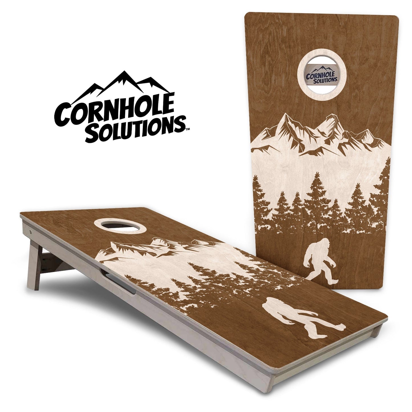 Bigfoot Mtn Scene Cornhole Boards - Professional Tournament Series