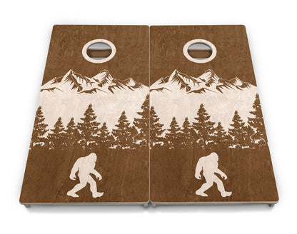 Bigfoot Mtn Scene Cornhole Boards - Professional Tournament Series