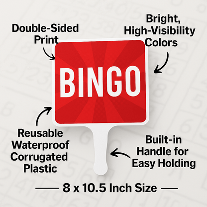 Bingo Hand Held Paddle Sign