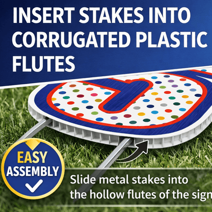 Birthday Cake Number Candles Yard Card - 10 pcs set