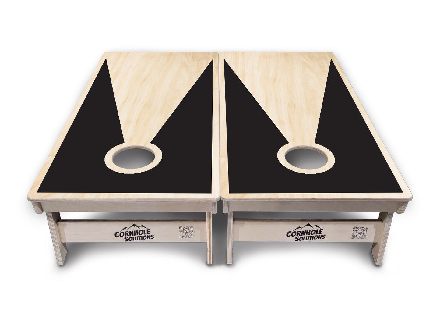 Black/Natural Keyhole Cornhole Boards - Professional Tournament Series