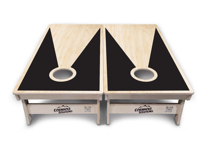 Black/Natural Keyhole Cornhole Boards - Professional Tournament Series