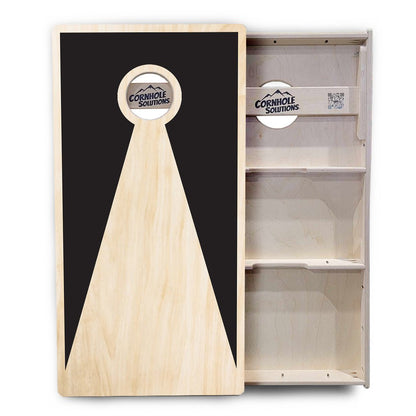 Black/Natural Keyhole Cornhole Boards - Professional Tournament Series