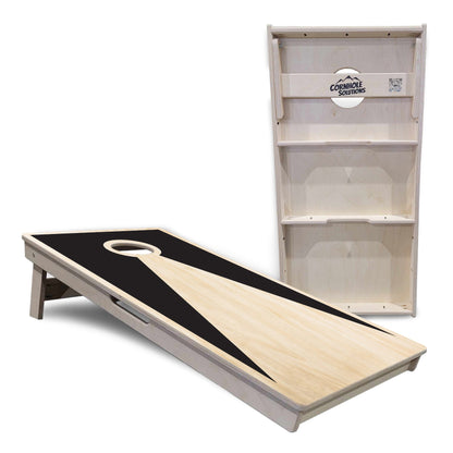 Black/Natural Keyhole Cornhole Boards - Professional Tournament Series