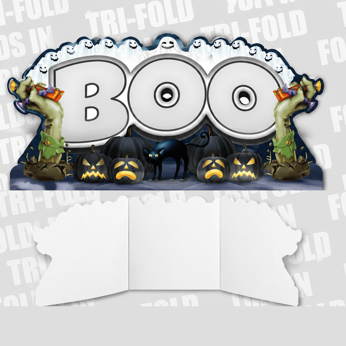 BOO! Oversized Halloween Yard Card Decoration – 9-Piece Jumbo Halloween Lawn Sign Set