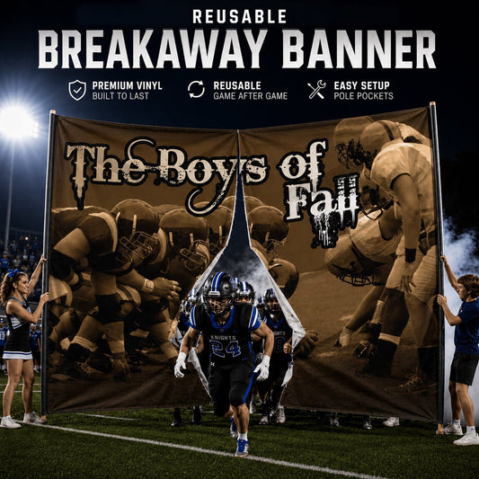 Boys of Fall Football Breakaway Banner