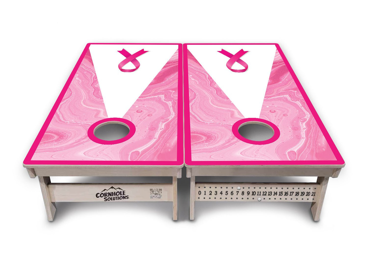 Breast Cancer Awareness Cornhole Boards - Professional Tournament Series