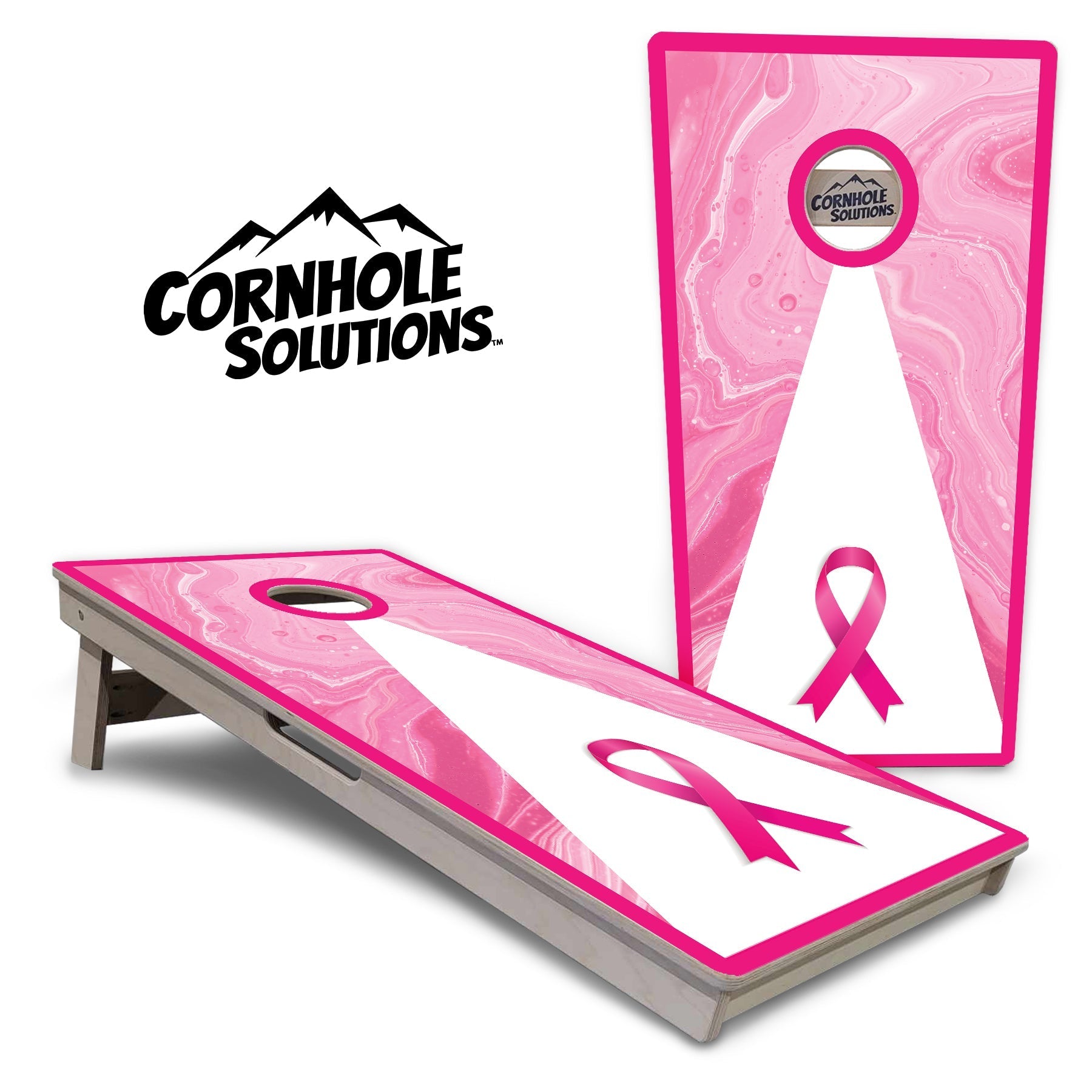 Breast Cancer Awareness Cornhole Boards - Professional Tournament Series