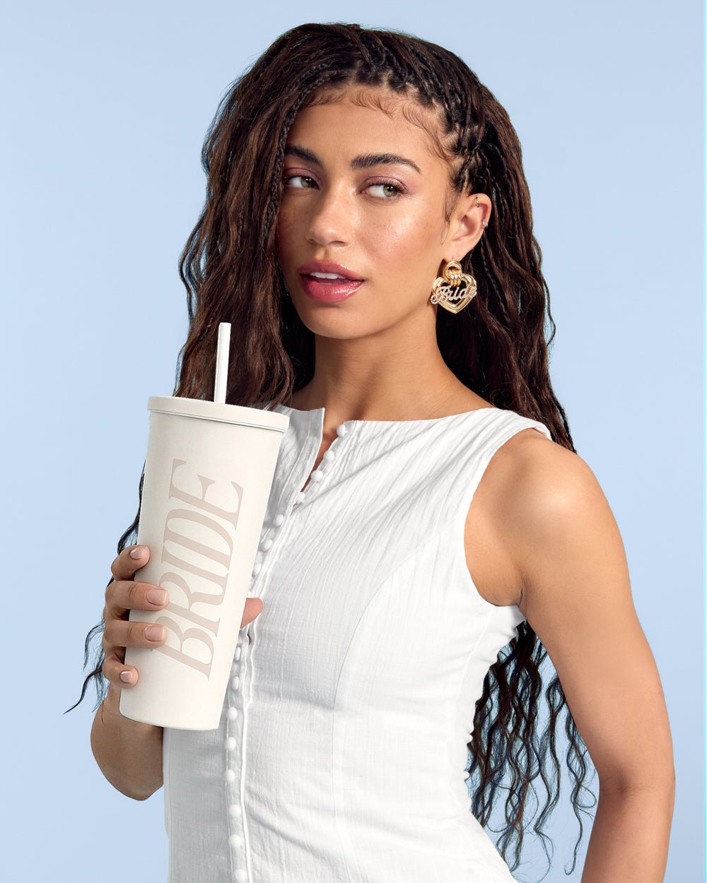 Bride Tumbler 24 oz Stainless Steel Tumbler with Lid and Straw