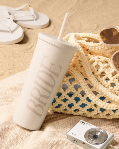 Bride Tumbler 24 oz Stainless Steel Tumbler with Lid and Straw