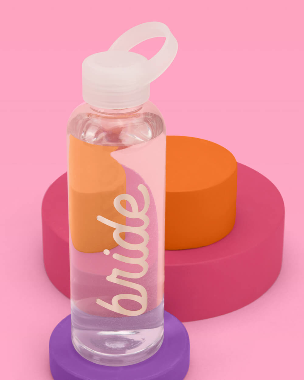 Bride Water Bottle – 16 oz Reusable Clear Bottle with Gold Foil