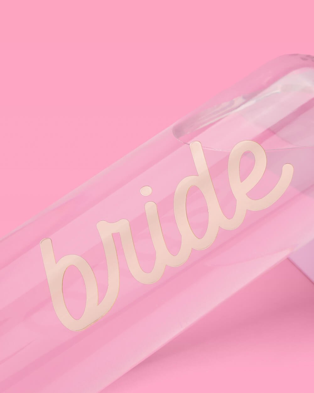 Bride Water Bottle – 16 oz Reusable Clear Bottle with Gold Foil