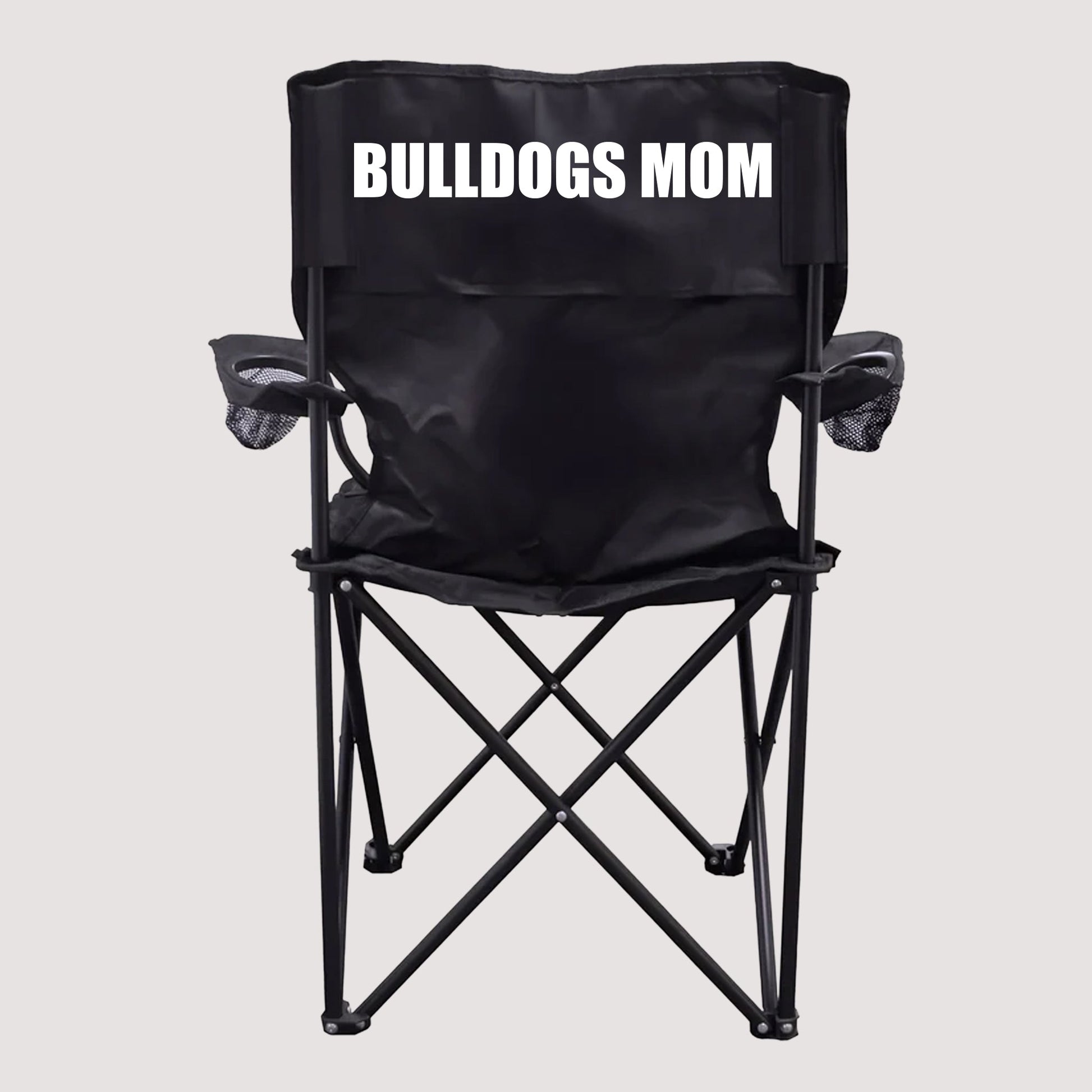 Bulldogs Mom Black Folding Camping Chair