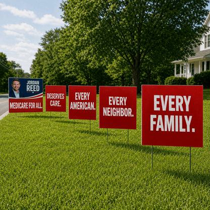 Burma Shave Political Yard Sign Sets – 5 Sets of 5 Signs – 25 Total