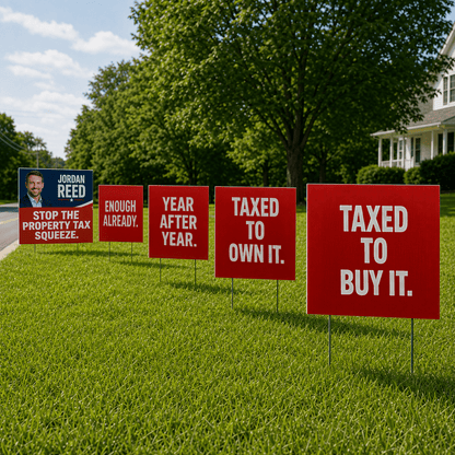 Burma Shave Political Yard Sign Sets – 5 Sets of 5 Signs – 25 Total