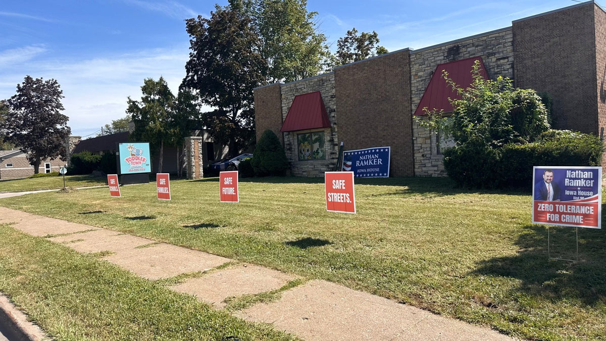 Burma Shave Political Yard Sign Sets – 5 Sets of 5 Signs – 25 Total