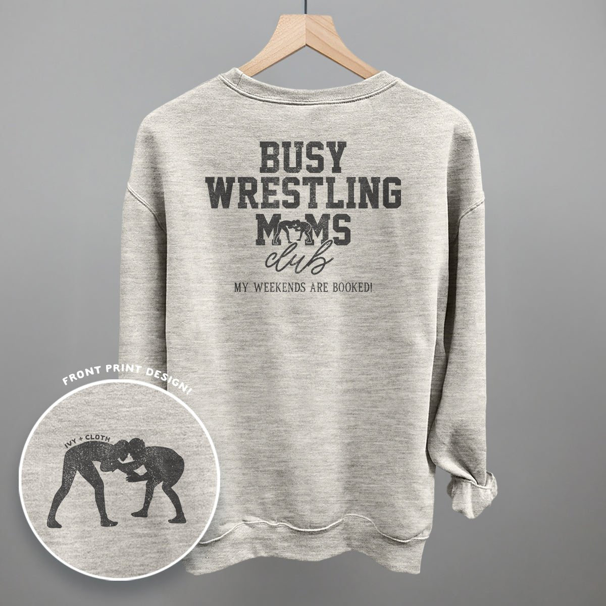 Busy Wrestling Moms Club (Back Print) T-shirt