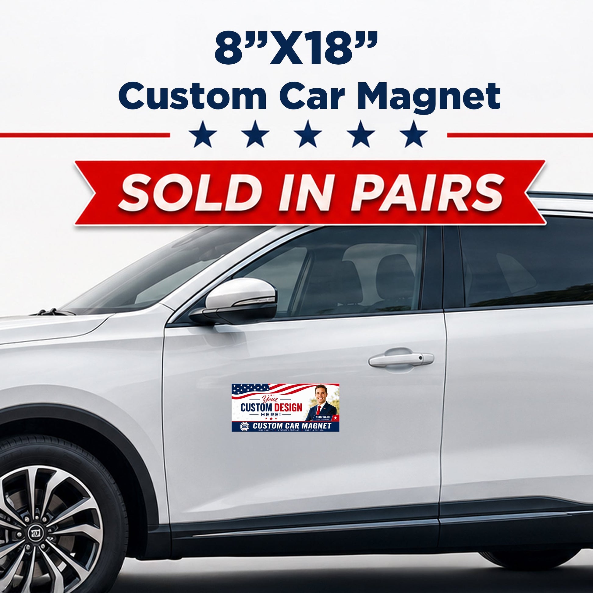Car Door Magnet (Pair) 8"x18"