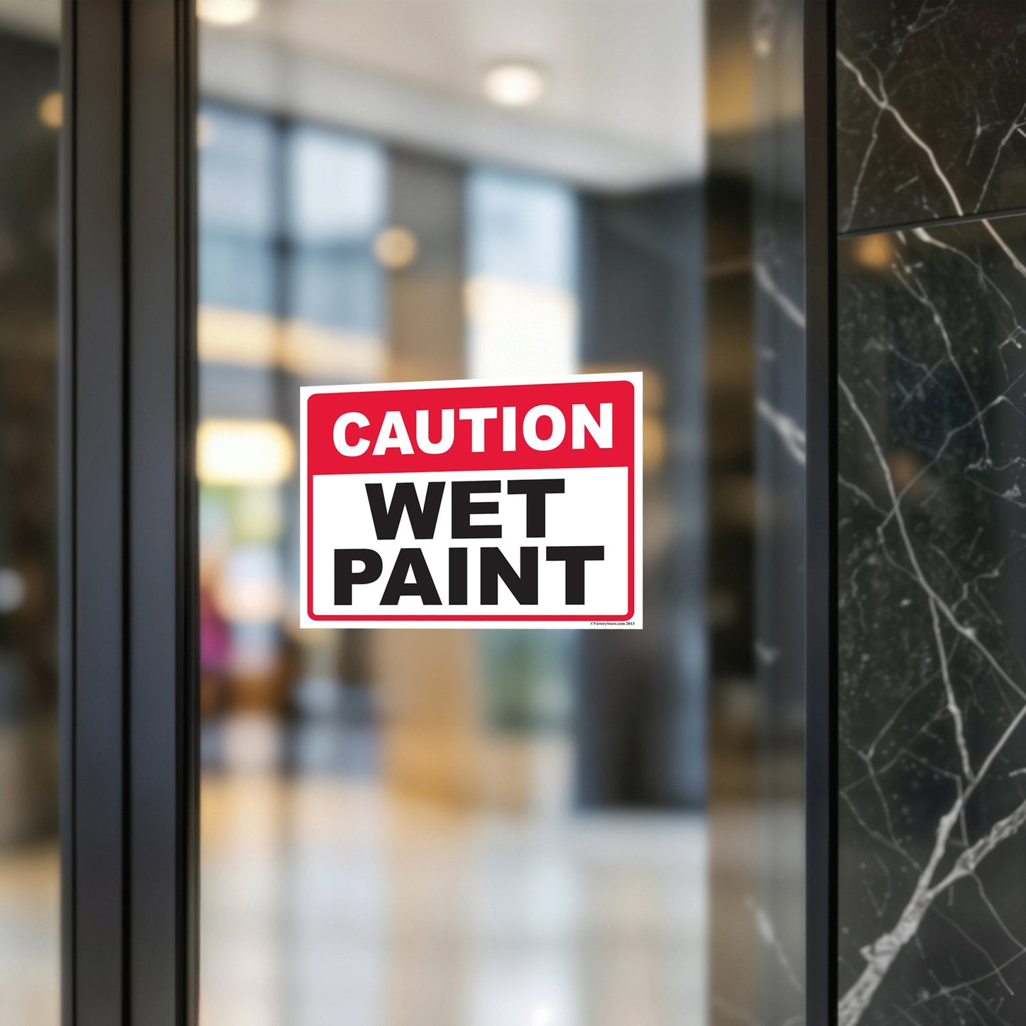 Caution Wet Paint Sign or Sticker – Indoor/Outdoor Safety Warning