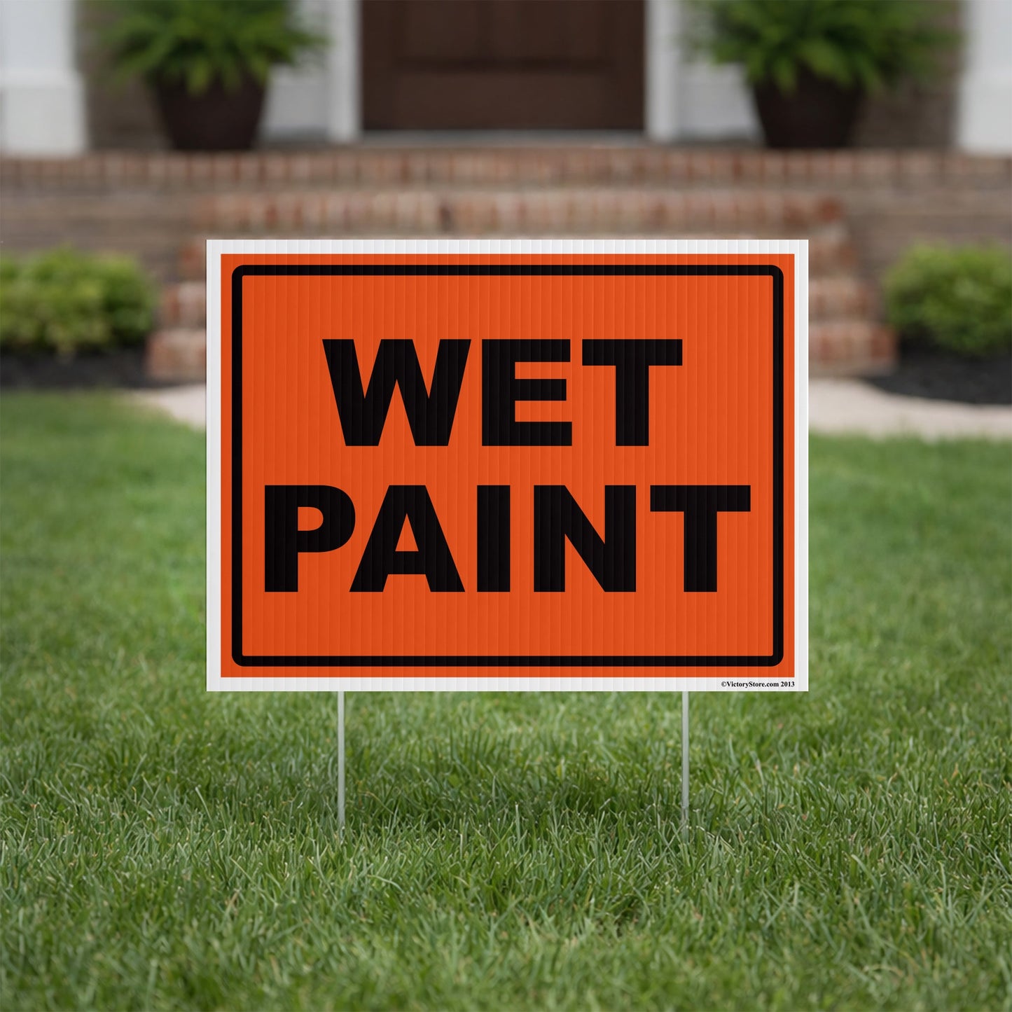 Caution Wet Paint Sign or Sticker – Indoor/Outdoor Safety Warning