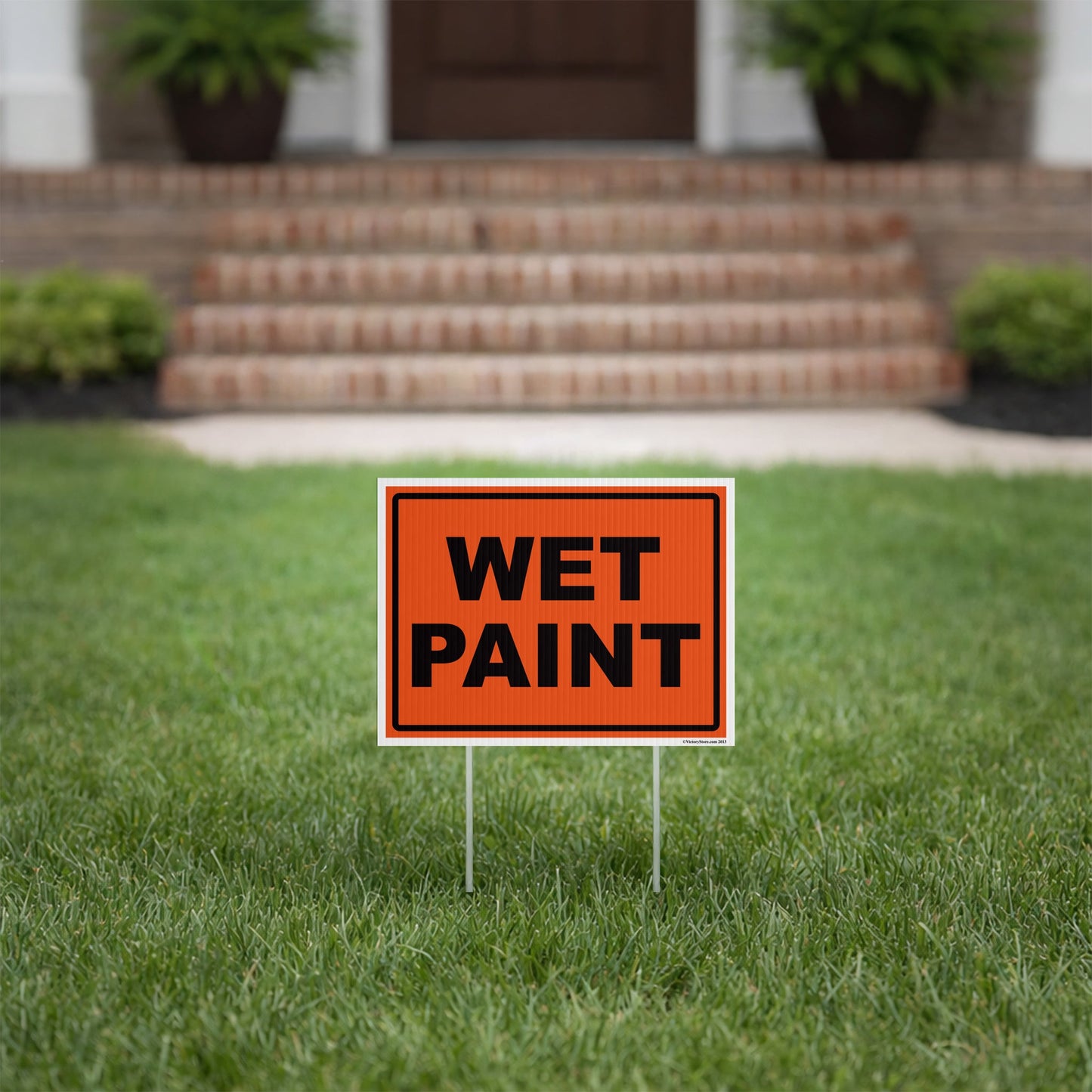 Caution Wet Paint Sign or Sticker – Indoor/Outdoor Safety Warning