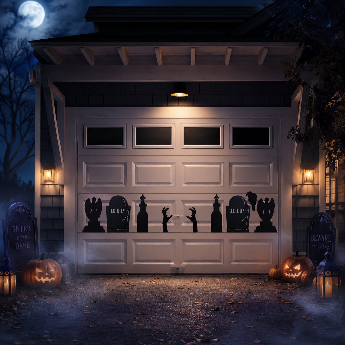 Cemetery Halloween Garage Door Magnets – 9 Piece Set