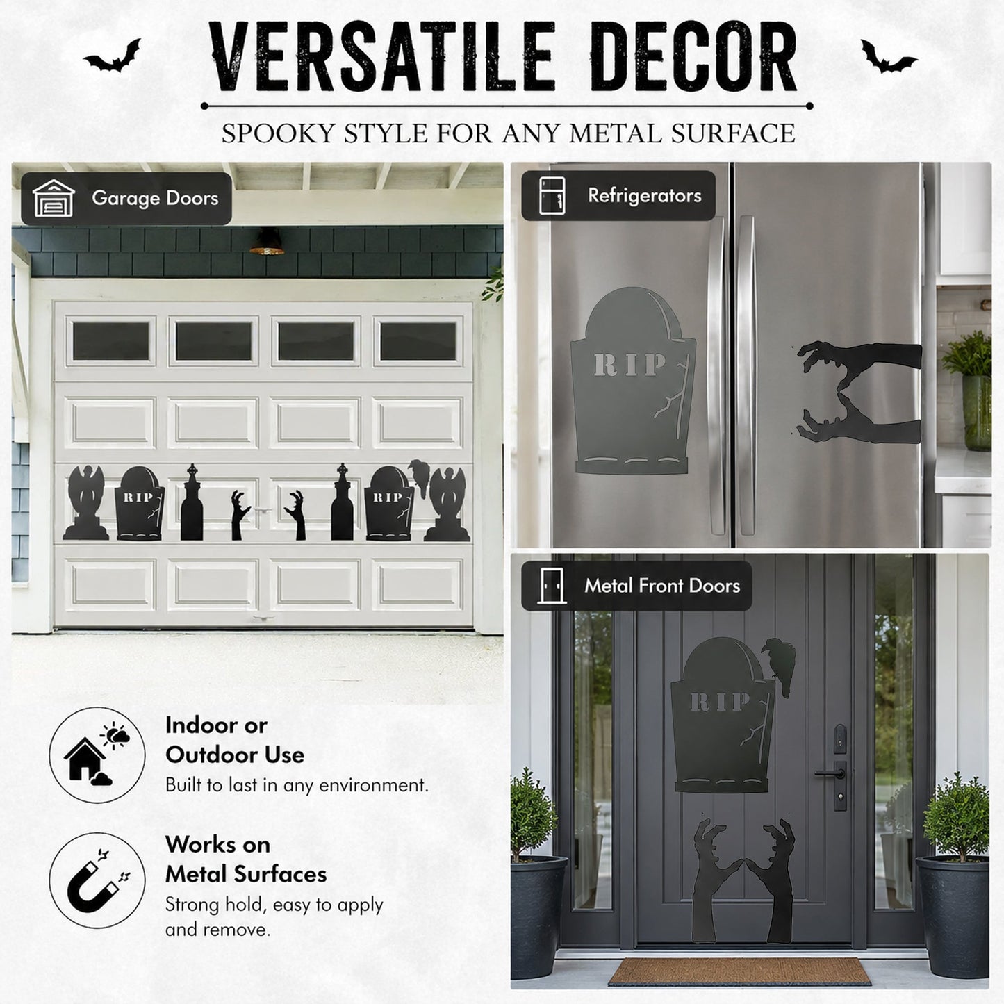 Cemetery Halloween Garage Door Magnets – 9 Piece Set